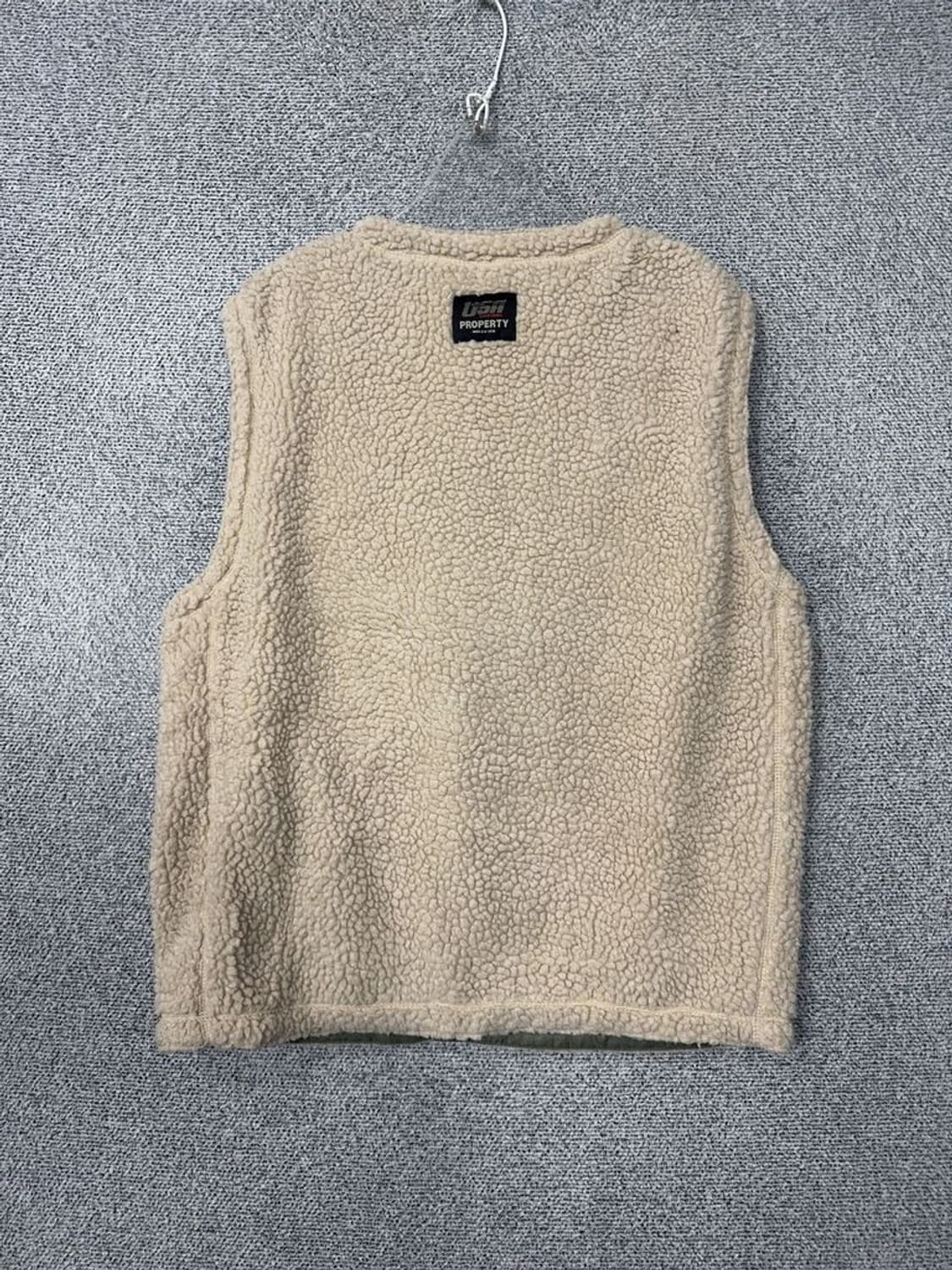 후아유 베이지 카키 양면 후리스 조끼 M 상품이미지7