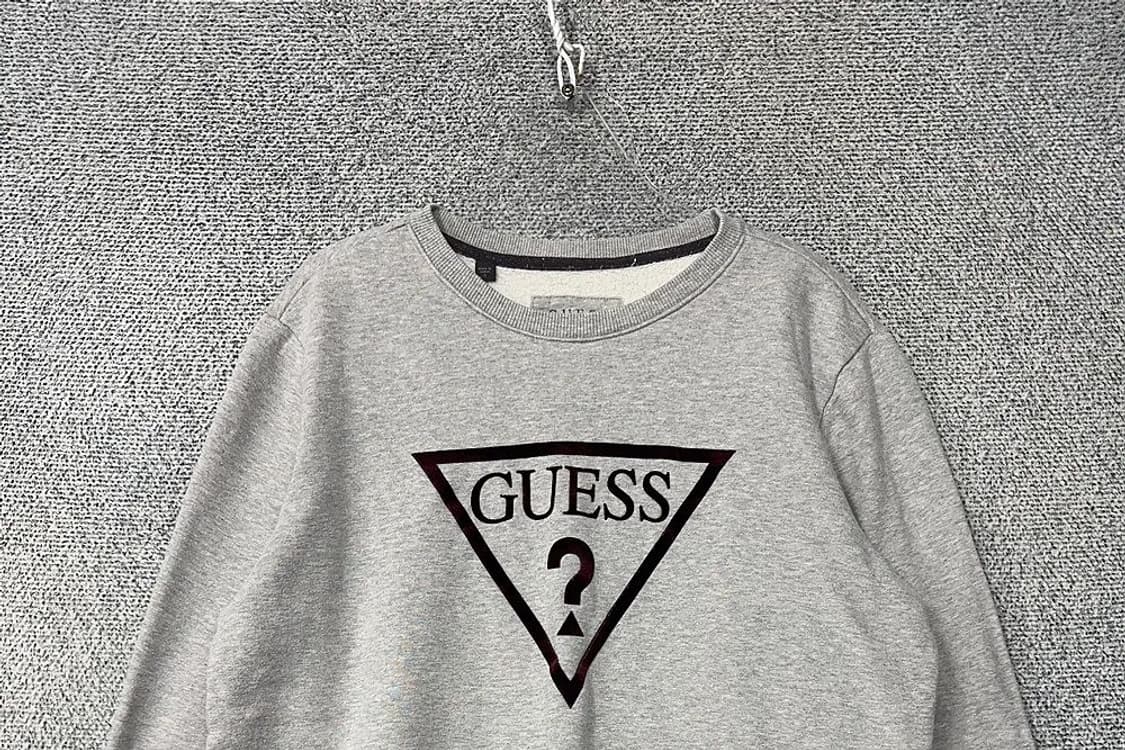 게스 프린팅 라이트 그레이 맨투맨 S 상품이미지3