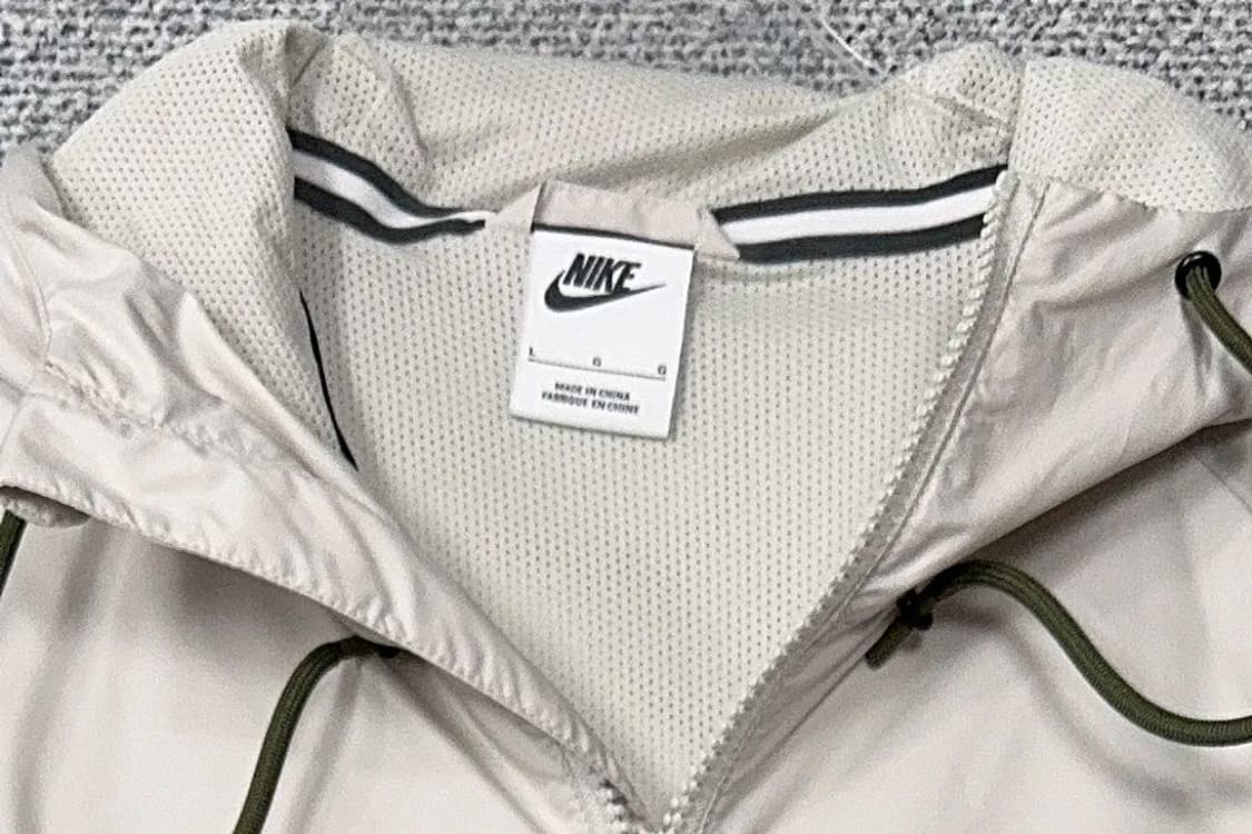 나이키 베이지 카키 투톤 기능성 후드 바람막이 L 상품이미지5