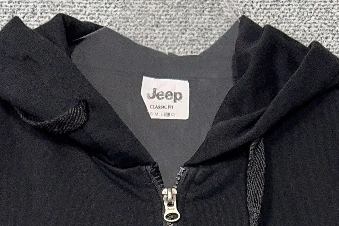 지프 블랙 로고 클래식핏 후드 집업 XL 상품이미지5