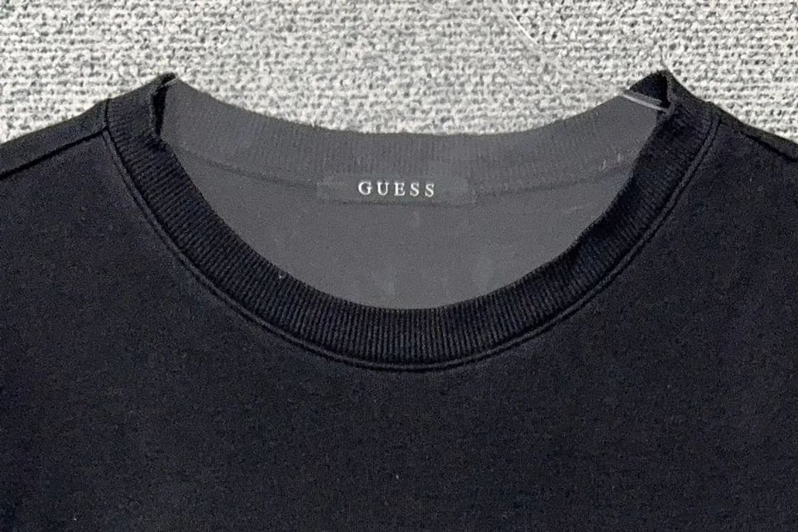 게스 블랙 로고 맨투맨 L 상품이미지5