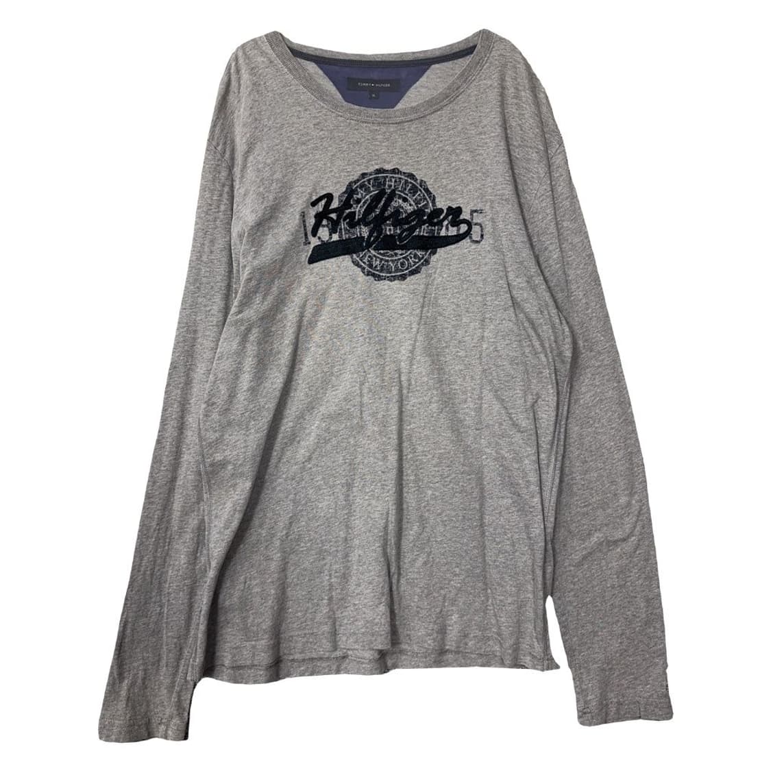 타미힐피거 프린팅 라이트 그레이 긴팔티 XL 상품이미지1