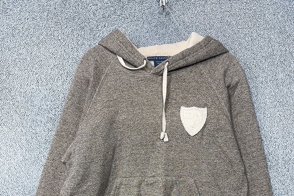 폴로 랄프로렌 그레이 배색 양털 후드티 M 상품이미지3