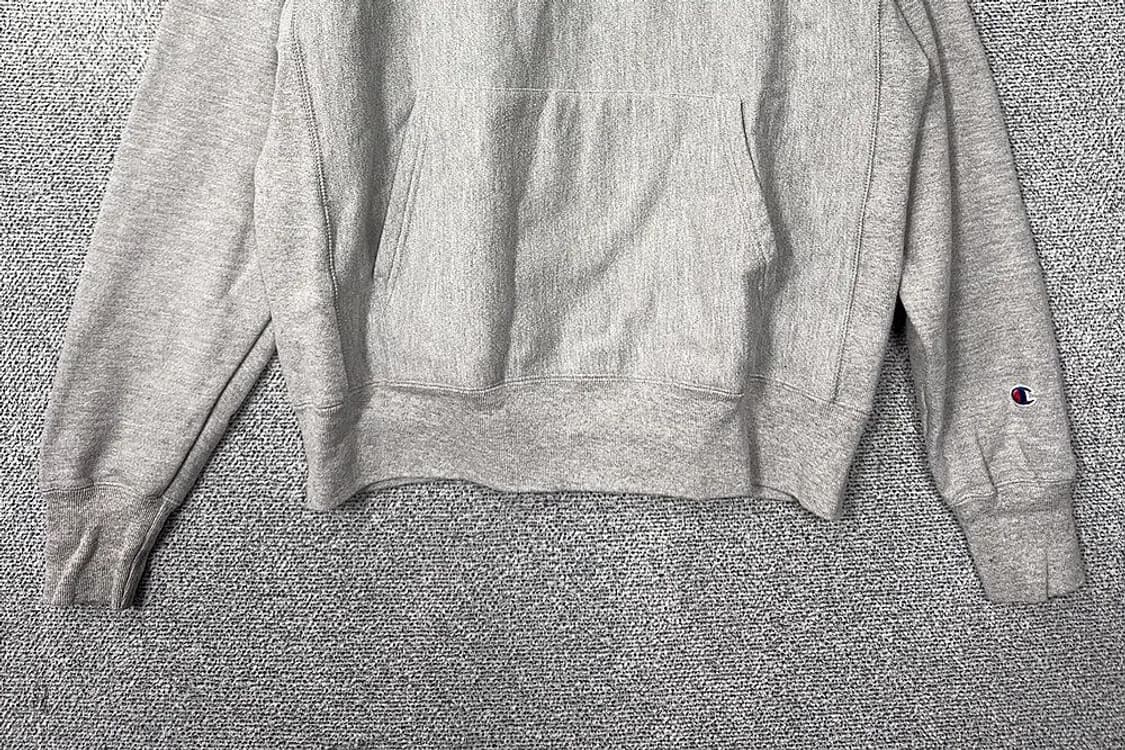 챔피온 라이트 그레이 리버스위브 하드 코튼 후드티 L 상품이미지4