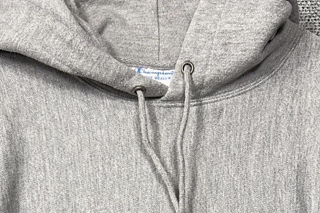 챔피온 라이트 그레이 리버스위브 하드 코튼 후드티 L 상품이미지5