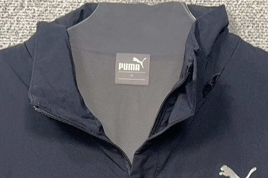 푸마 네이비 로고 기능성 집업 자켓 XL 상품이미지5