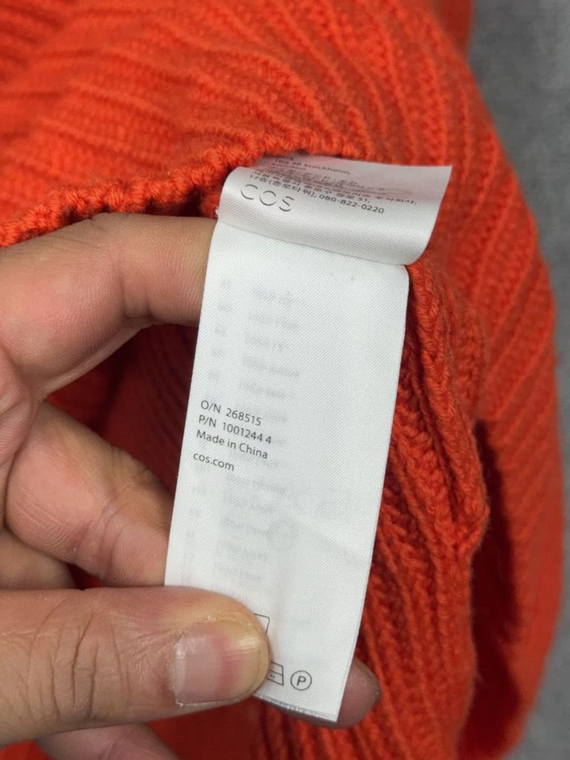 코스 레드 폴라 오버핏 니트 XS 상품이미지8