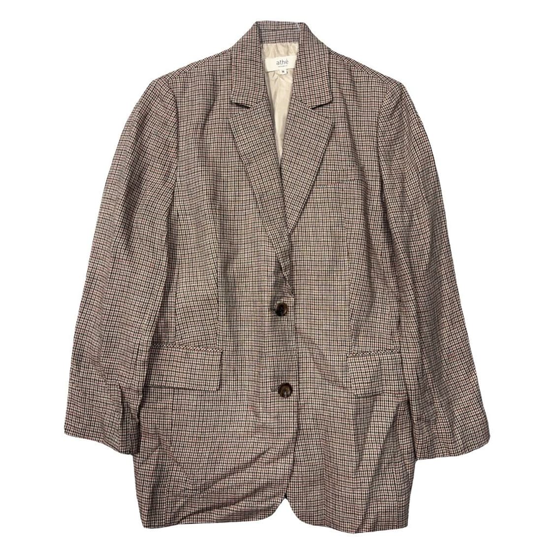 아떼 체크 베이지 블레이저 85-160 상품이미지1