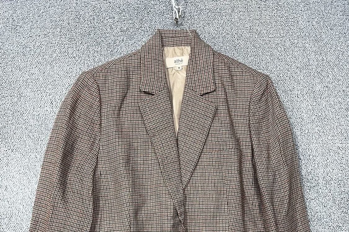 아떼 체크 베이지 블레이저 85-160 상품이미지3