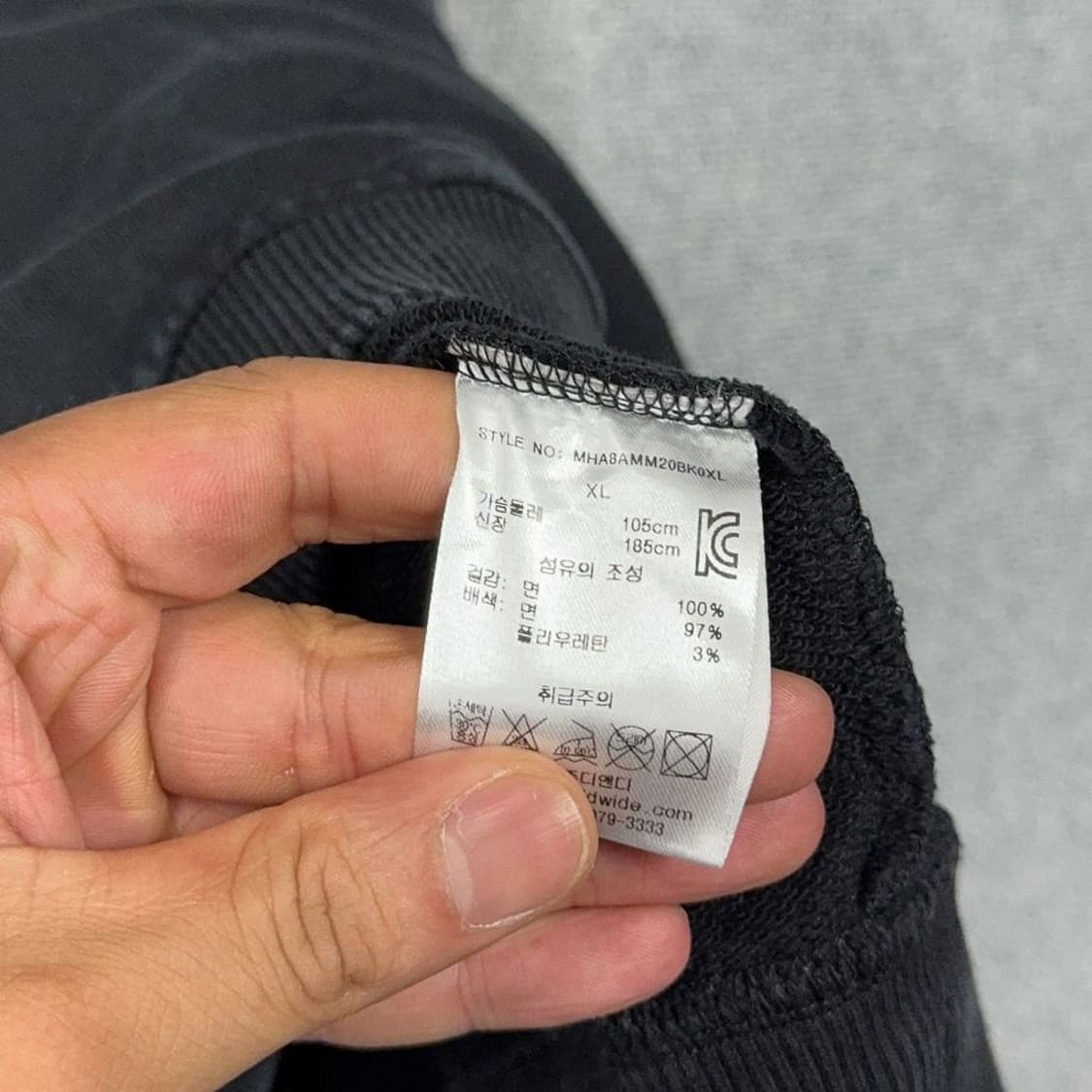 MCM 빈티지 프린팅 블랙 후드티 XL 상품이미지6