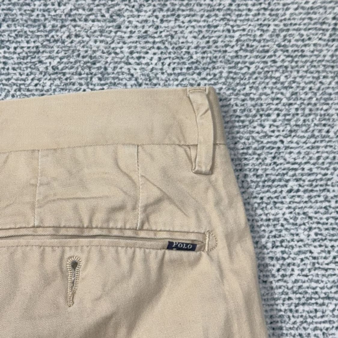 폴로 슬림핏 남성 캐주얼 베이지 면바지 30 32 상품이미지5
