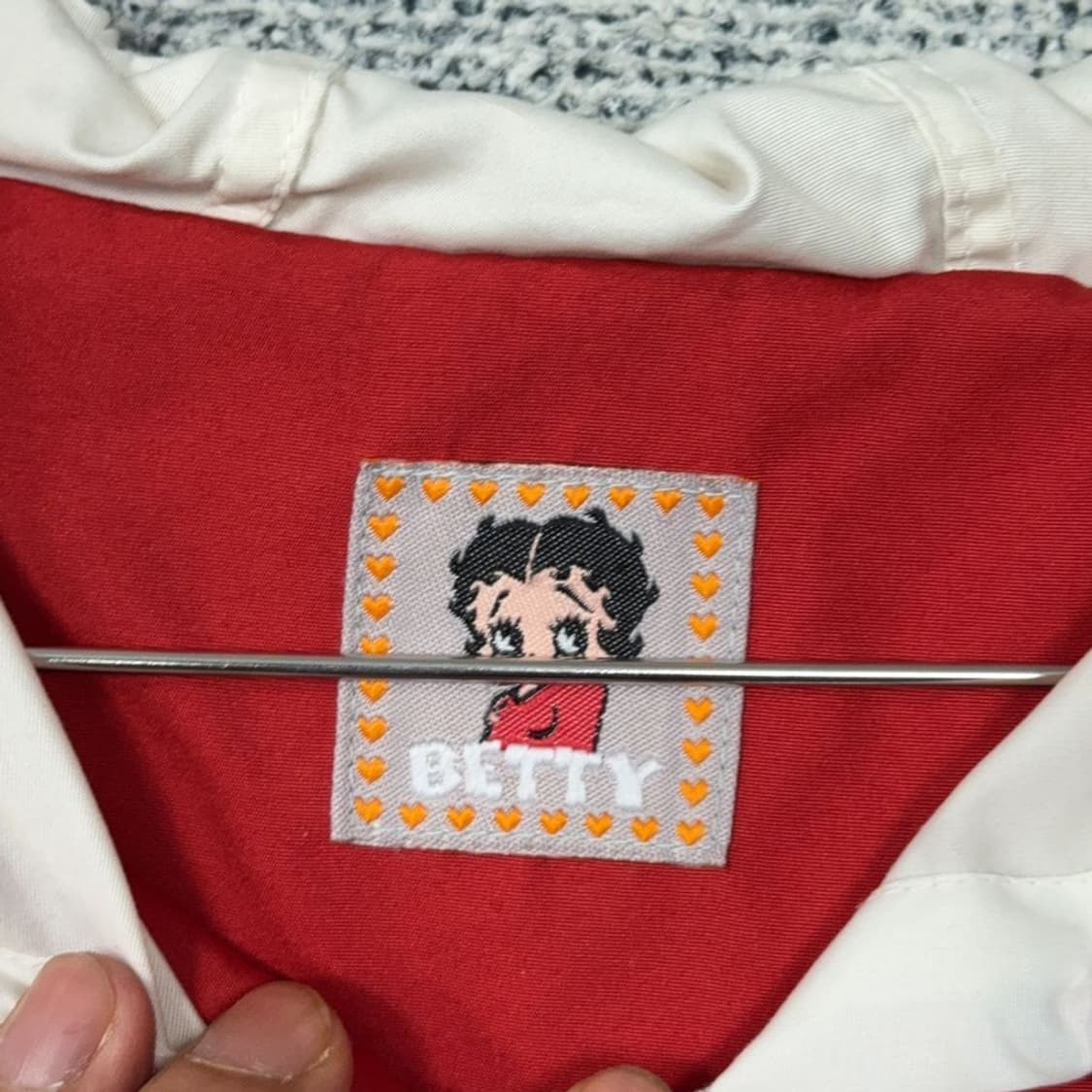 베티붑 빈티지 백로고 바람막이 자켓 XL 상품이미지5