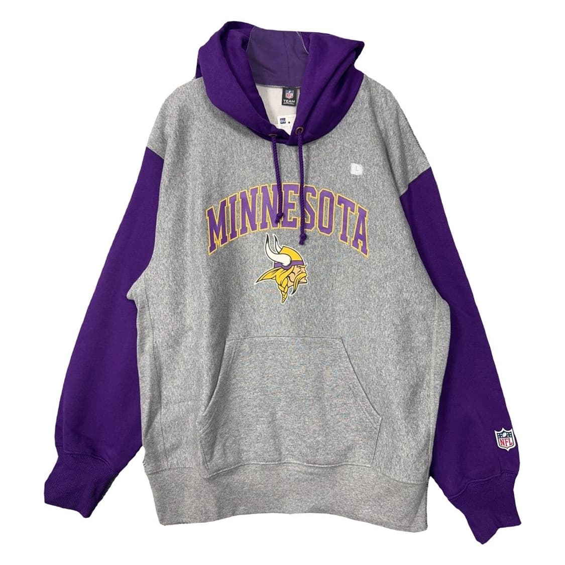 [새상품]NFL 퍼플 그레이 나그랑 프린팅 빈티지 후드티 L 상품이미지1