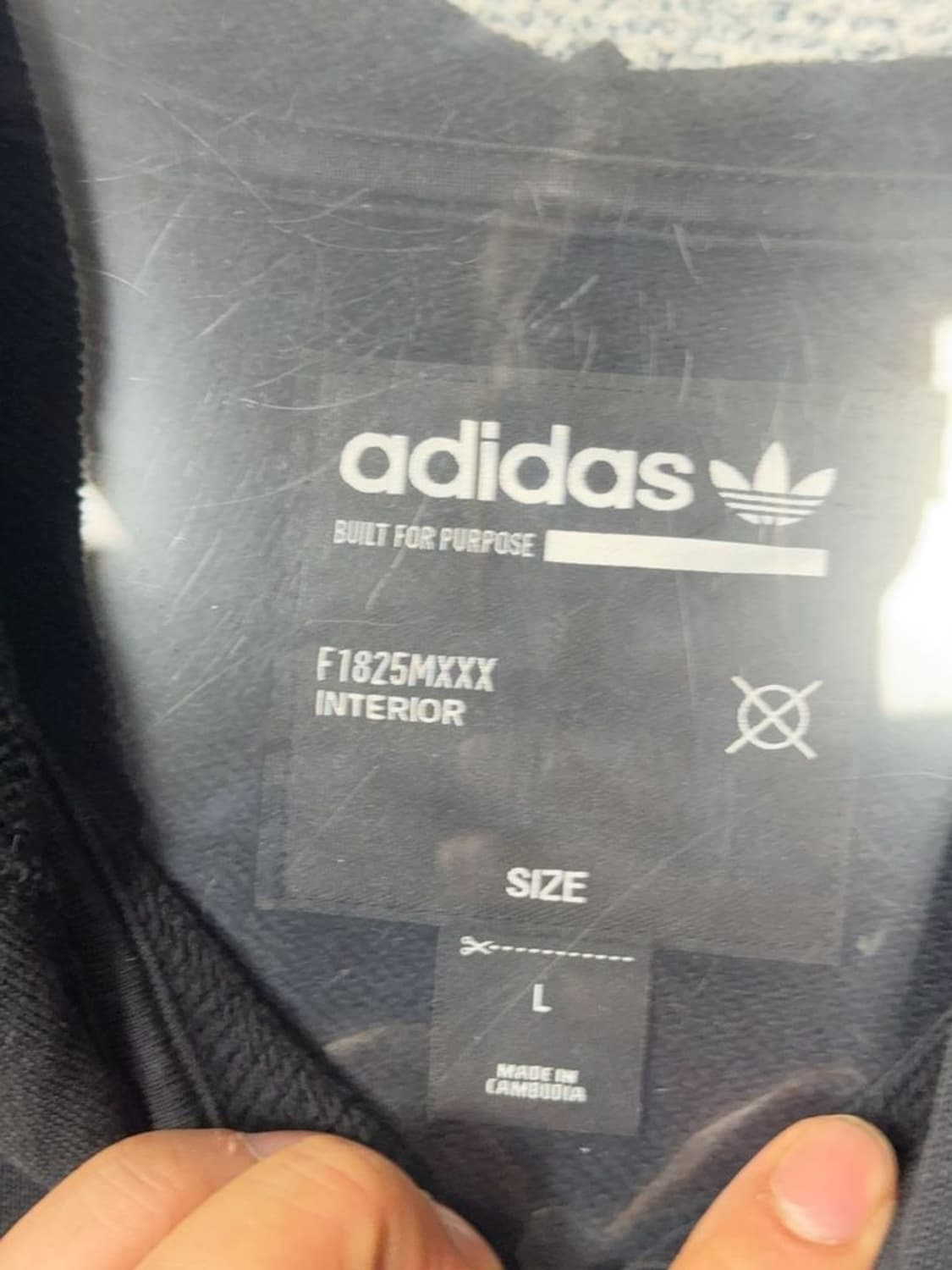 아디다스 블랙 백프린팅 오버핏 후드 집업 L 상품이미지8