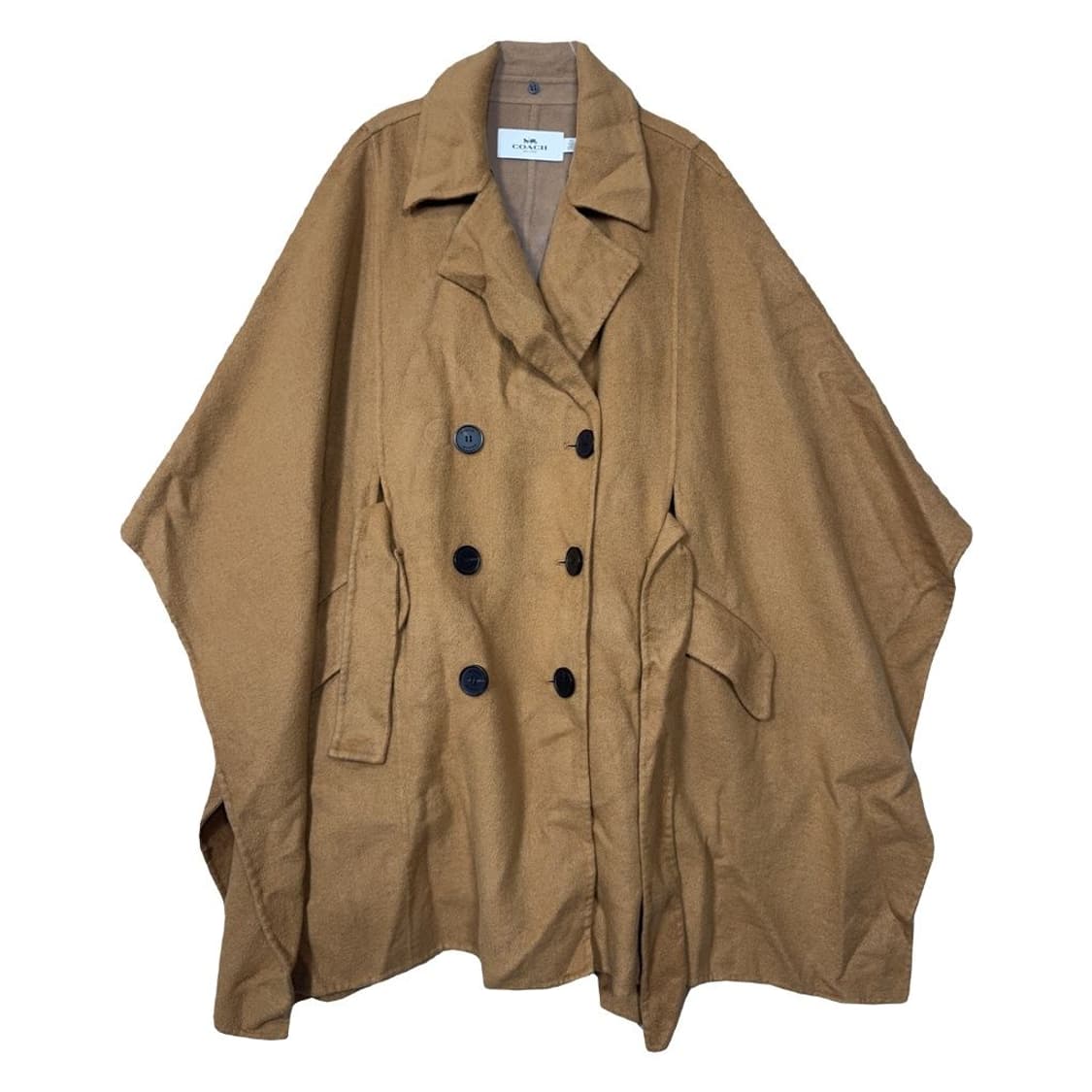 코치 카멜 버튼 클래식 망토 오버핏 코트 M/L 상품이미지1