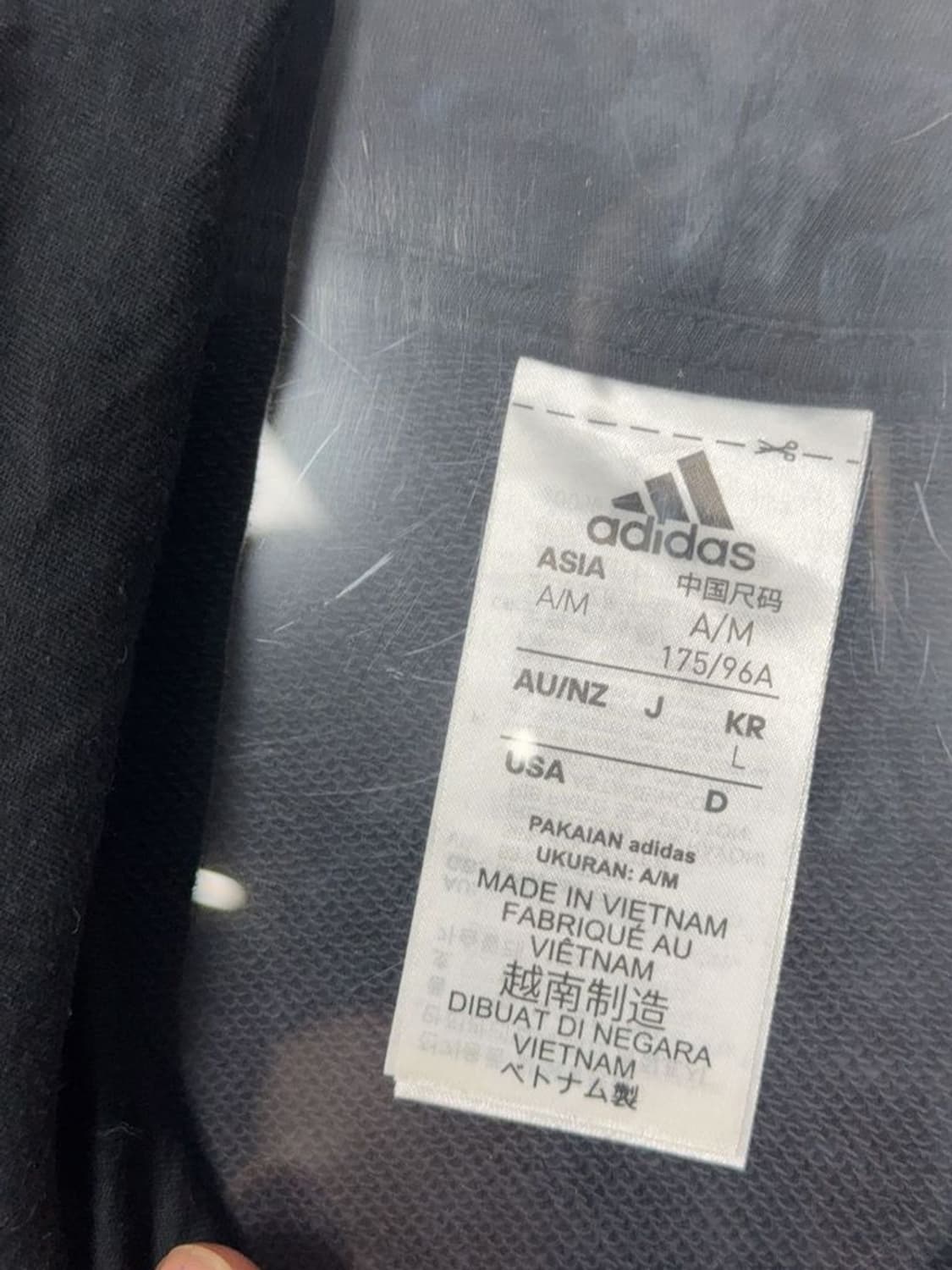 아디다스 블랙 로고 삼선 후드티 A/M 상품이미지7