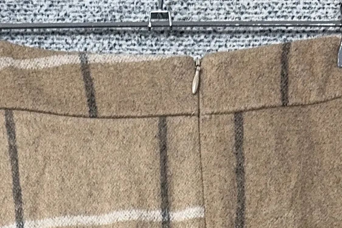 자라 체크 베이지 스커트 M 상품이미지8