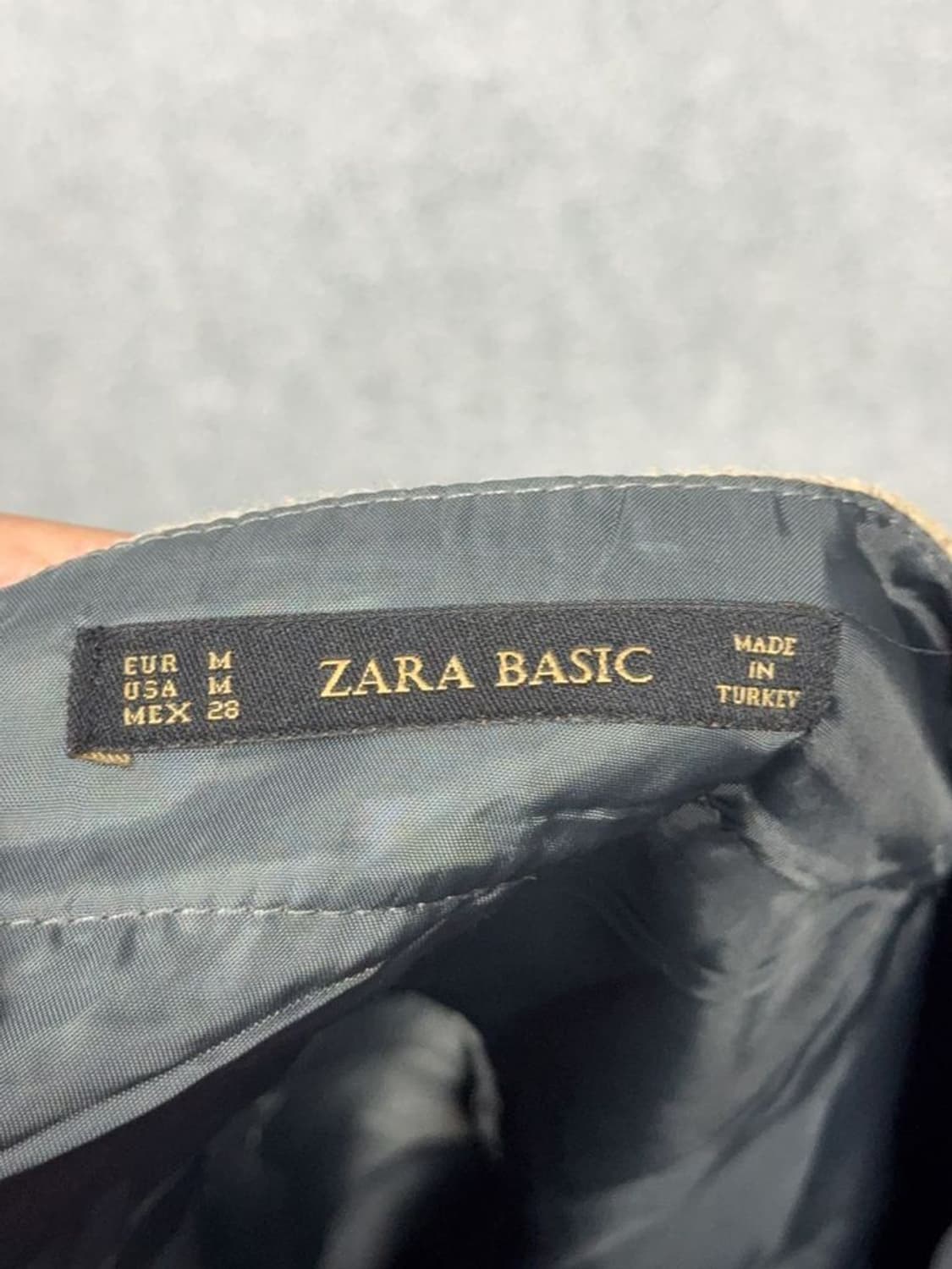 자라 체크 베이지 스커트 M 상품이미지9