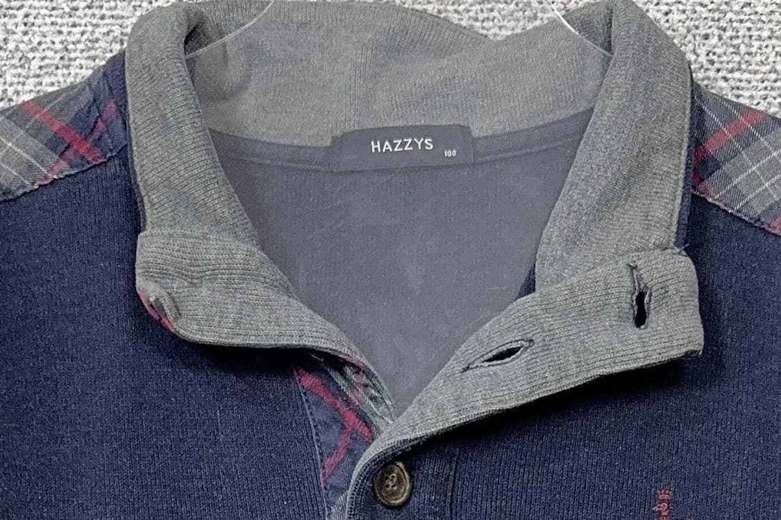 해지스 네이비 버튼 캐주얼 맨투맨 XL 상품이미지5