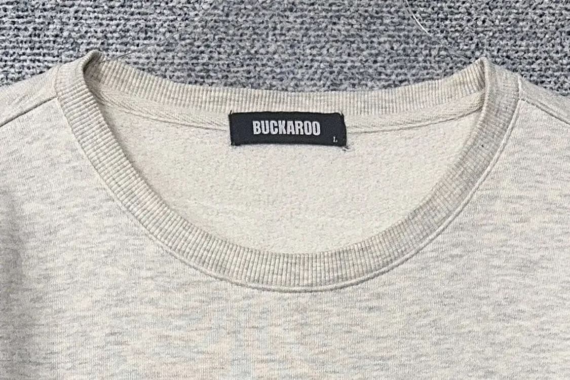 버커루 라이트 그레이 로고 맨투맨 L 상품이미지5