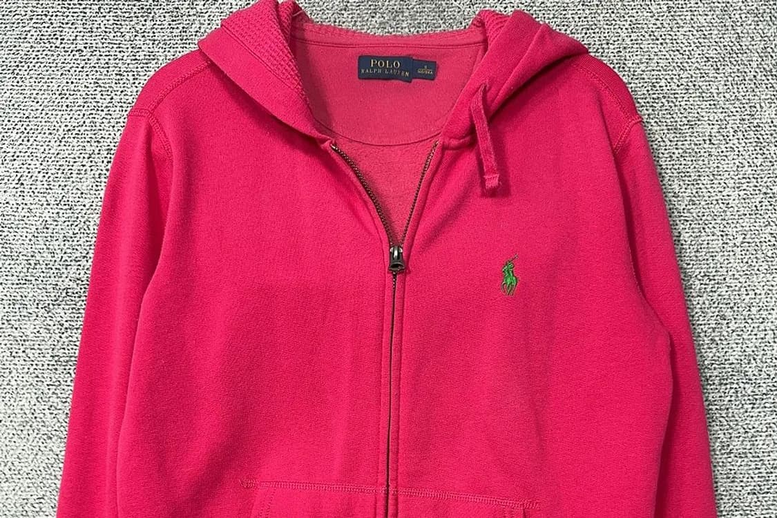 폴로 랄프로렌 빈티지 핑크 후드 집업 S160/84A 상품이미지3