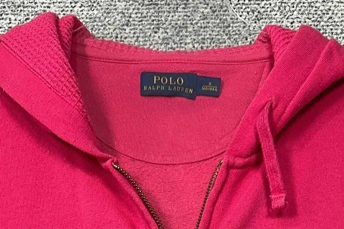 폴로 랄프로렌 빈티지 핑크 후드 집업 S160/84A 상품이미지5