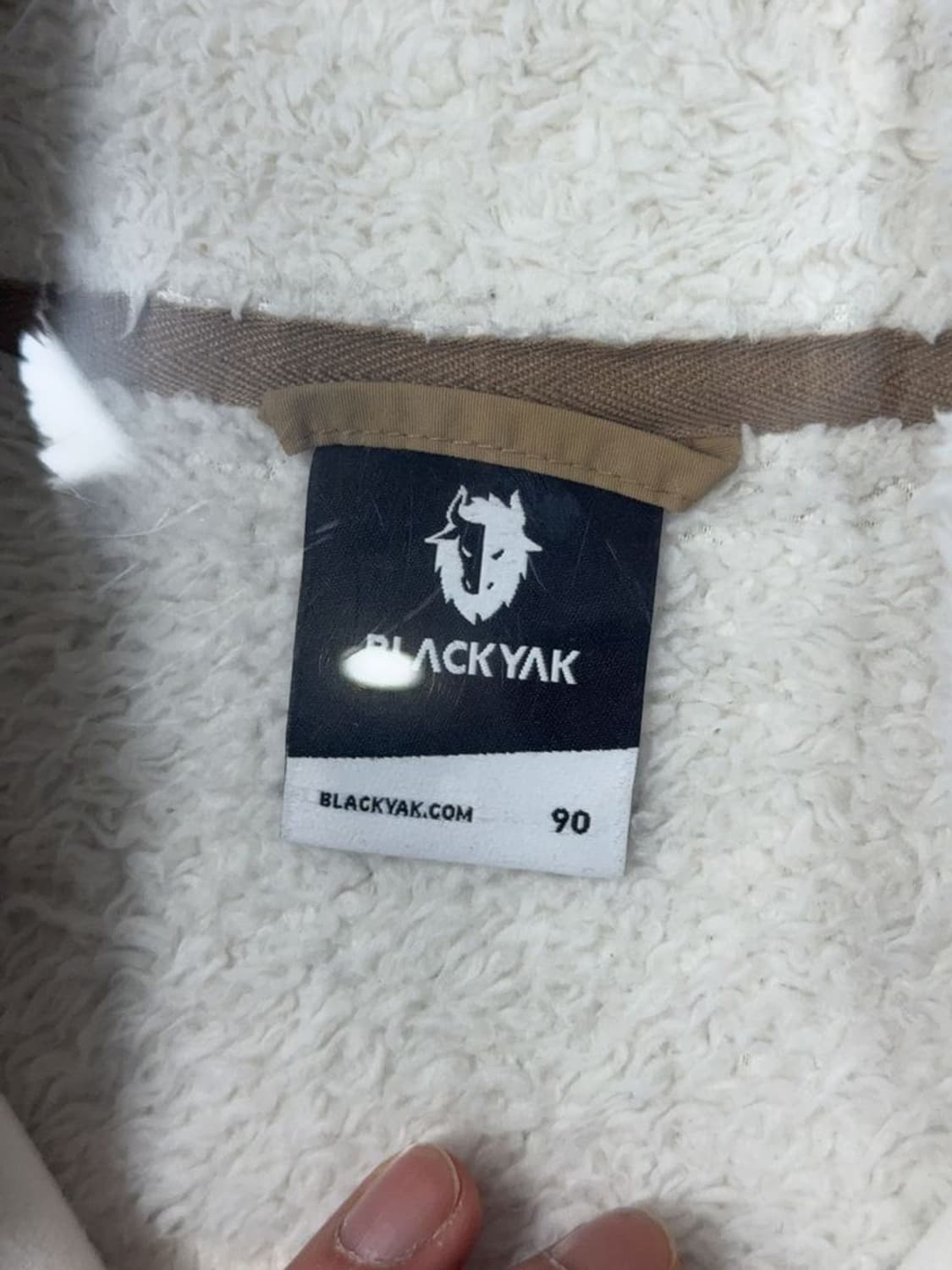 블랙야크 화이트 뽀글이 후리스 집업 90 상품이미지7