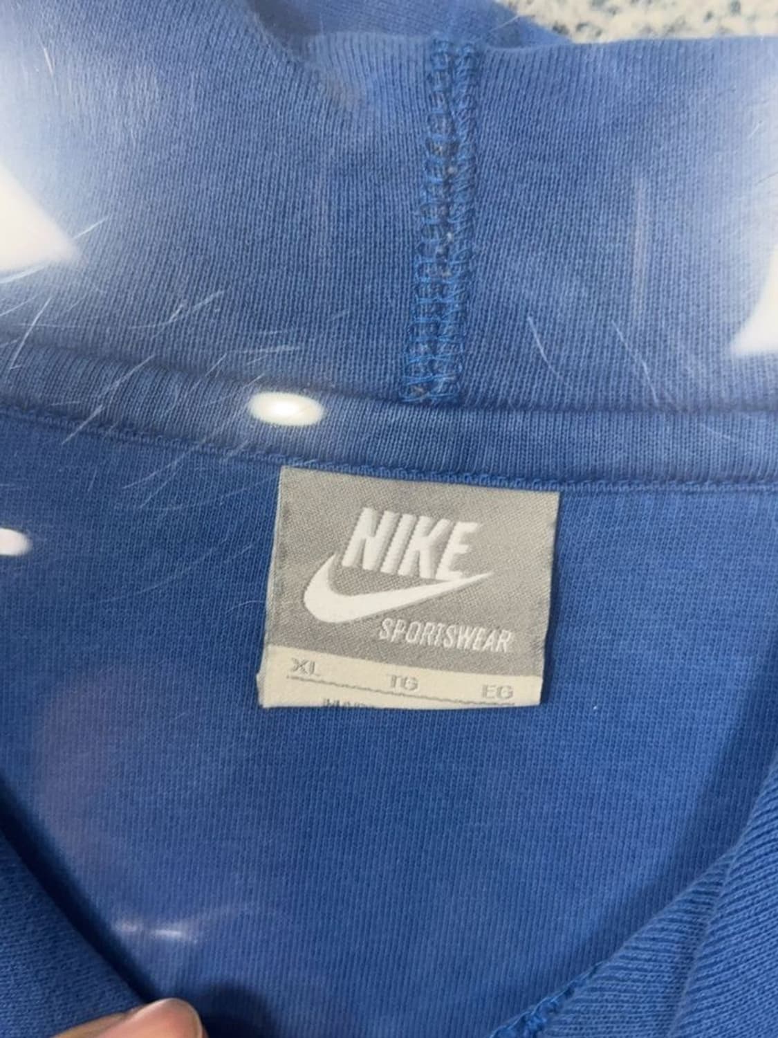 나이키 빈티지 프린팅 블루 후드티 XL 상품이미지7