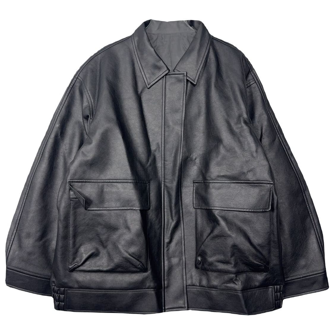 지유 남성 캐주얼 레자 봄버 카라 자켓 XL 상품이미지1