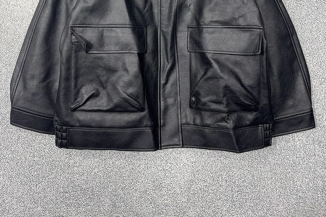 지유 남성 캐주얼 레자 봄버 카라 자켓 XL 상품이미지4