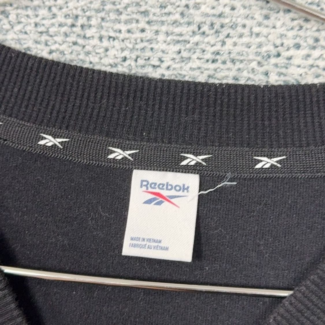 리복 블랙 로고 오버핏 맨투맨 2XL 상품이미지5