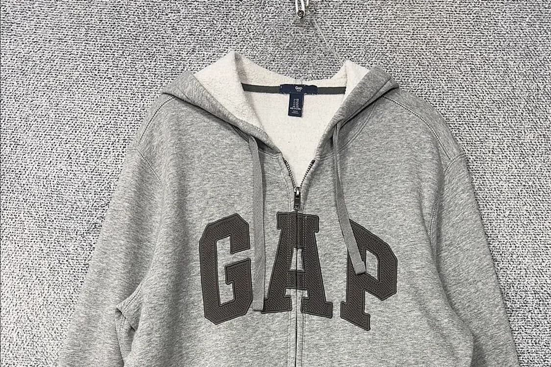 갭 로고 라이트 그레이 후드 집업 XS 상품이미지3