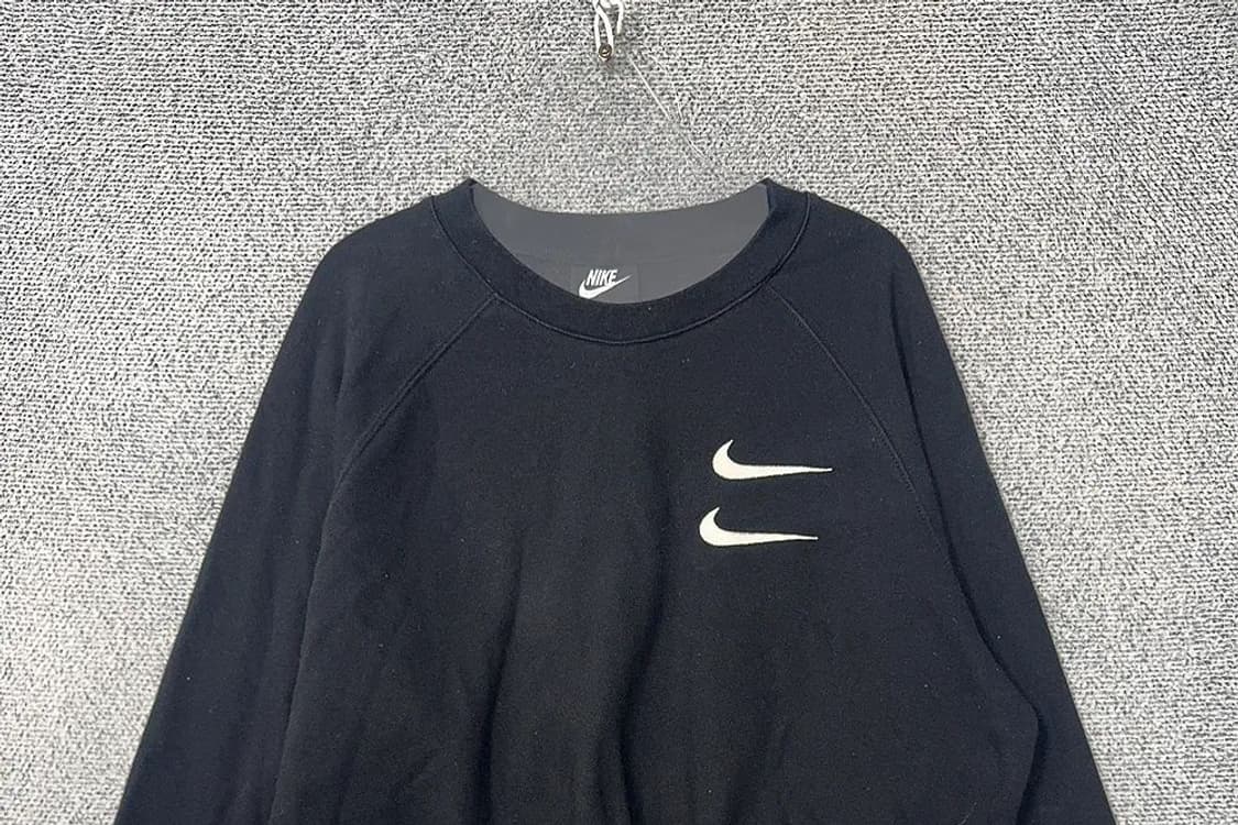 나이키 블랙 더블 스우시 맨투맨 L 상품이미지3