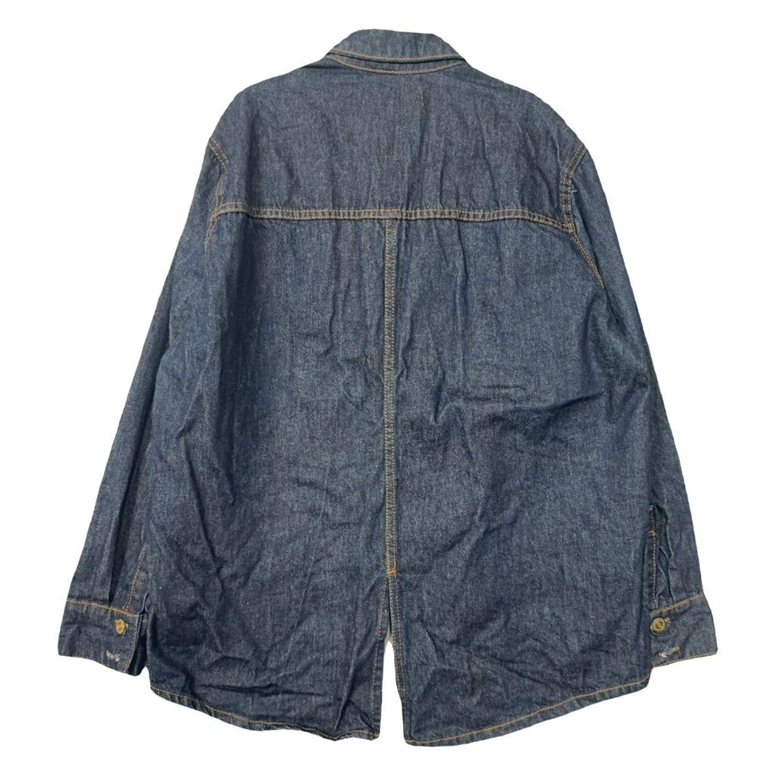 자라 빈티지 오버핏 스티치 데님 셔츠 M 상품이미지2