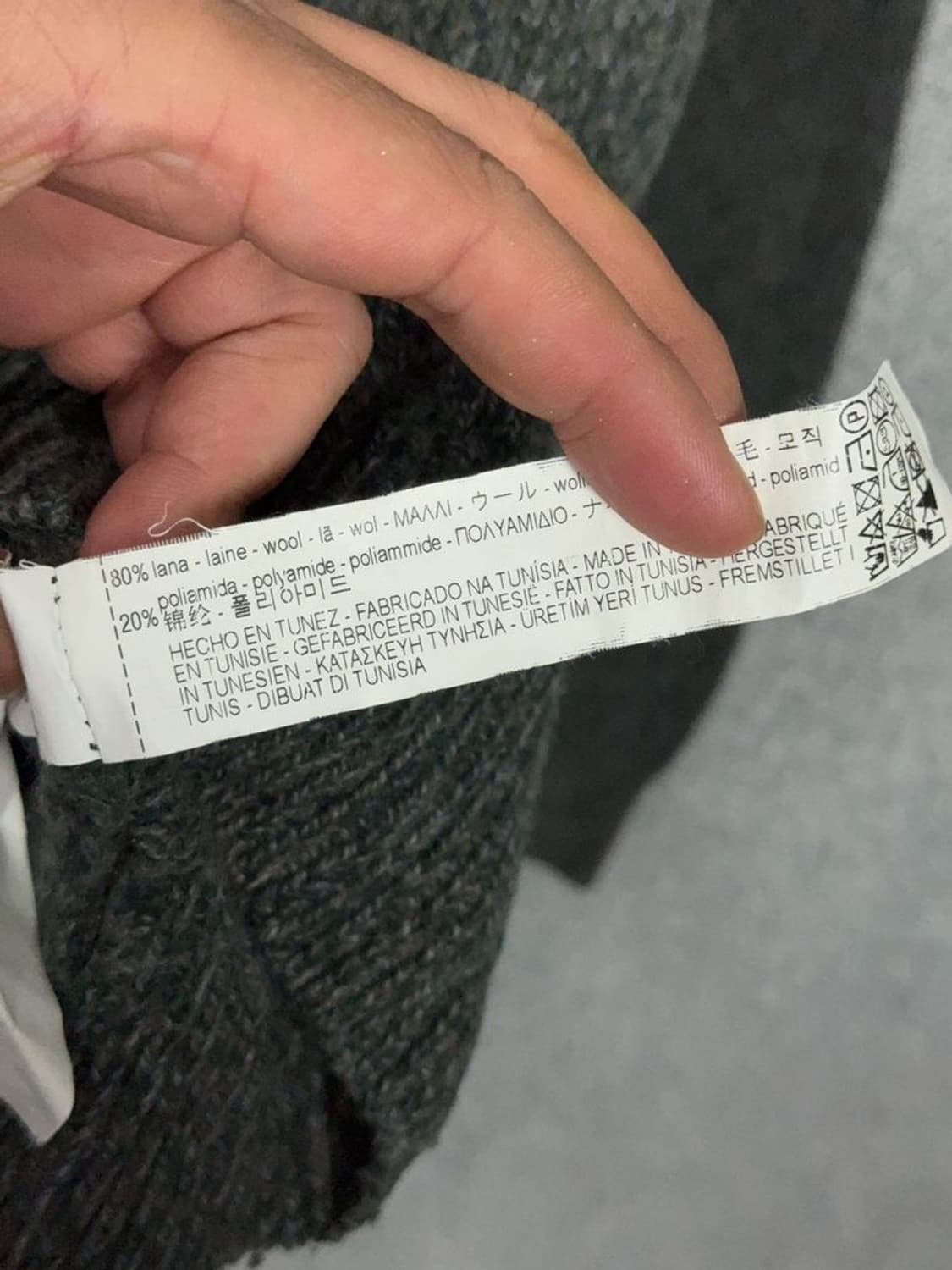 자라 그레이 울 니트 EUR XL/USA XL/MEX 44 상품이미지8