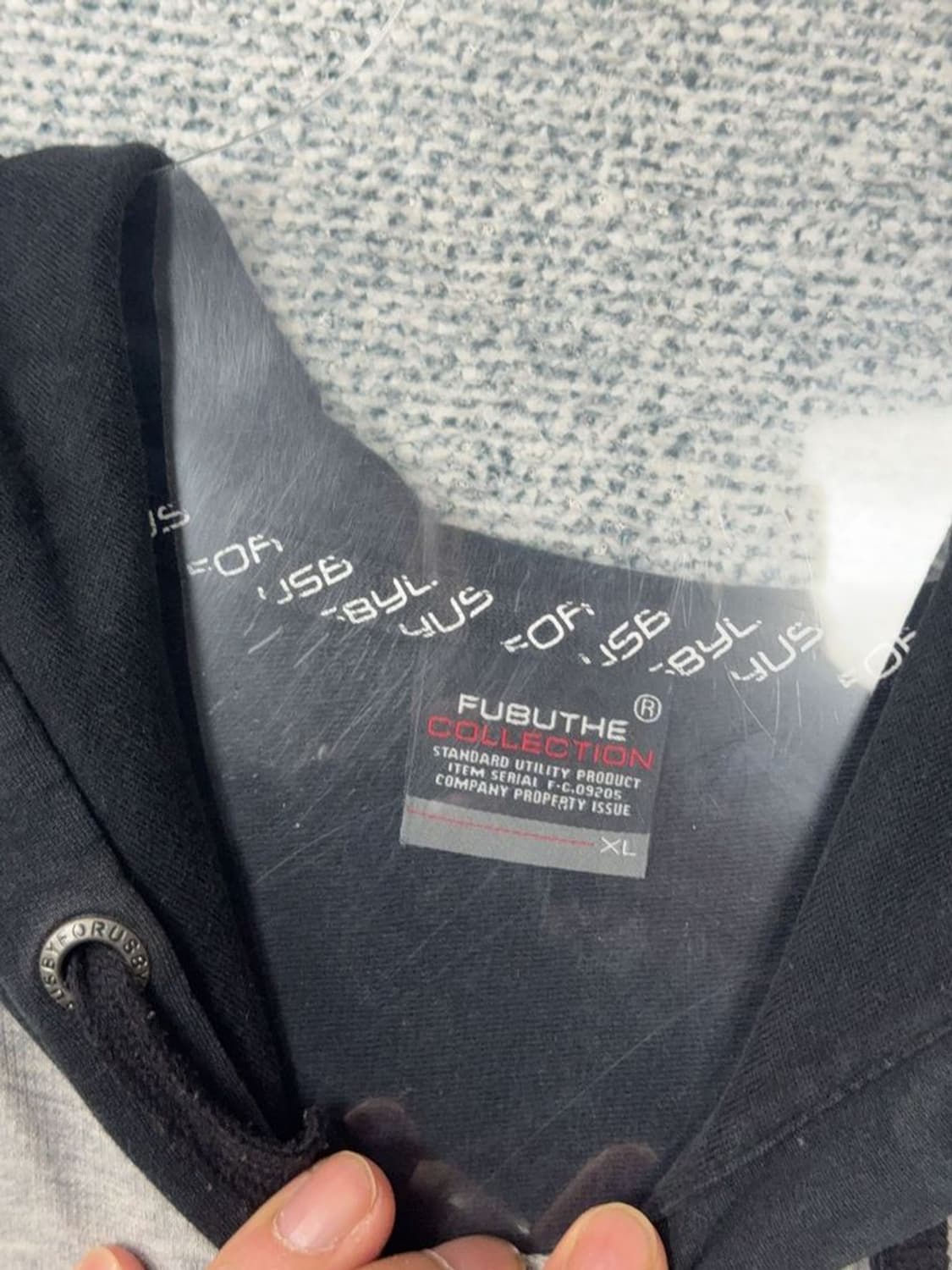 푸부 Y2K 프린팅 블랙 후드티 XL 상품이미지9