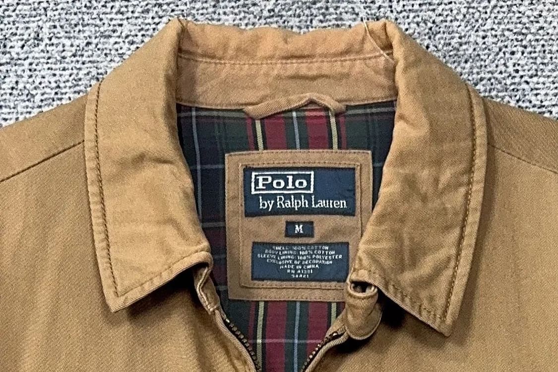 폴로 랄프로렌 로고 베이지 블루종 해링턴 자켓 M 상품이미지5