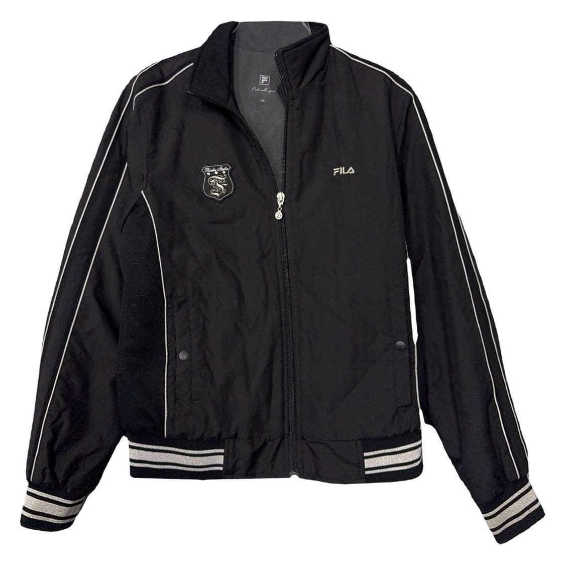 휠라 블랙 로고 기능성 집업 90 상품이미지1