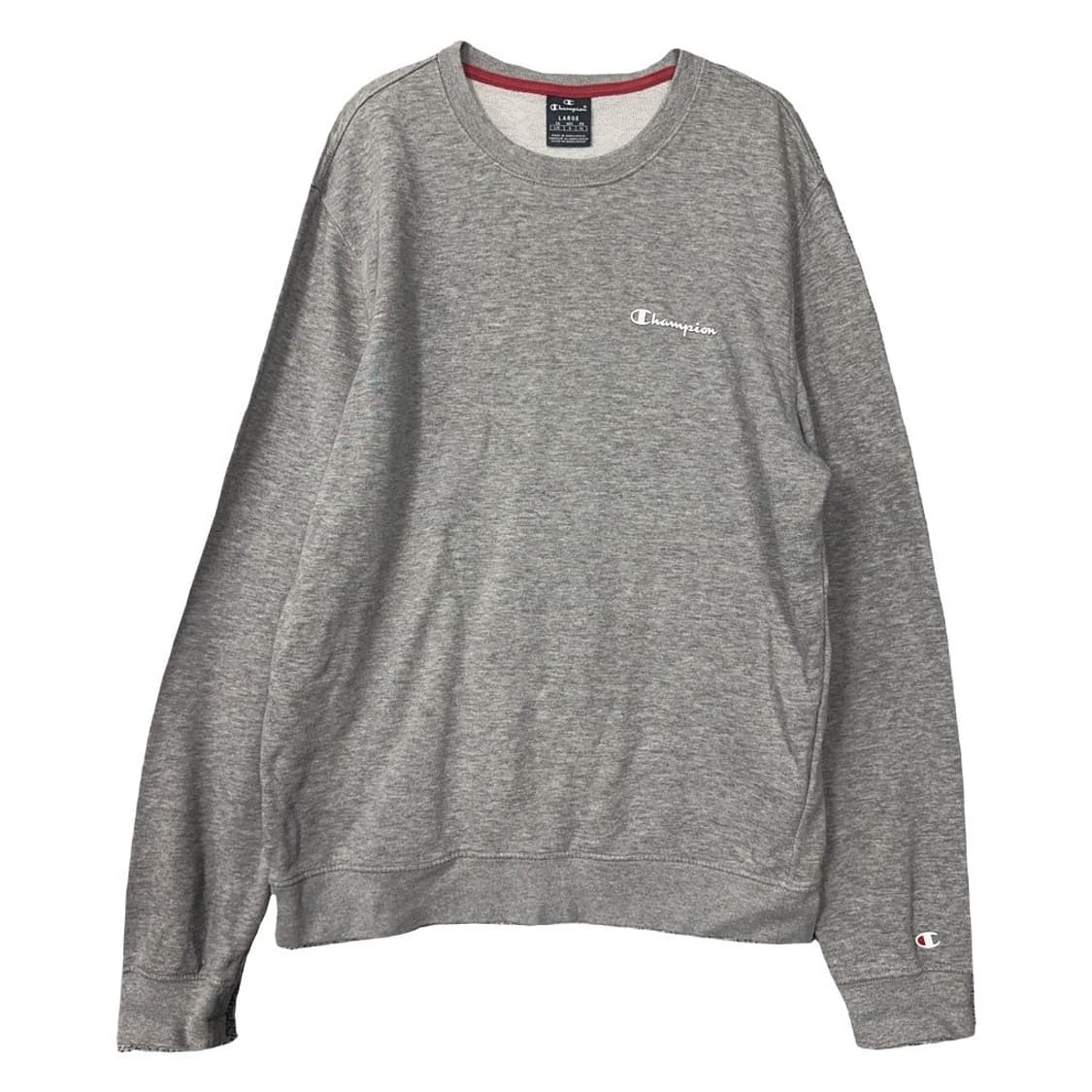 챔피온 라이트 그레이 스펠 로고 맨투맨 LARGE 상품이미지1