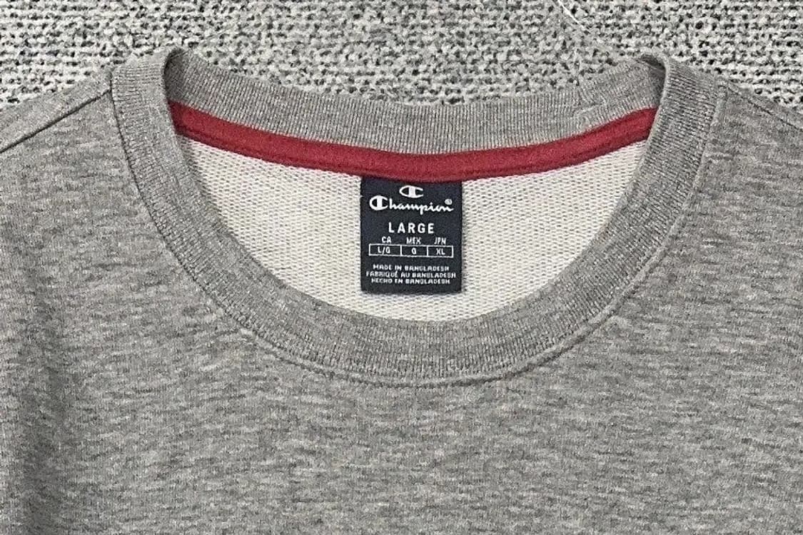 챔피온 라이트 그레이 스펠 로고 맨투맨 LARGE 상품이미지5