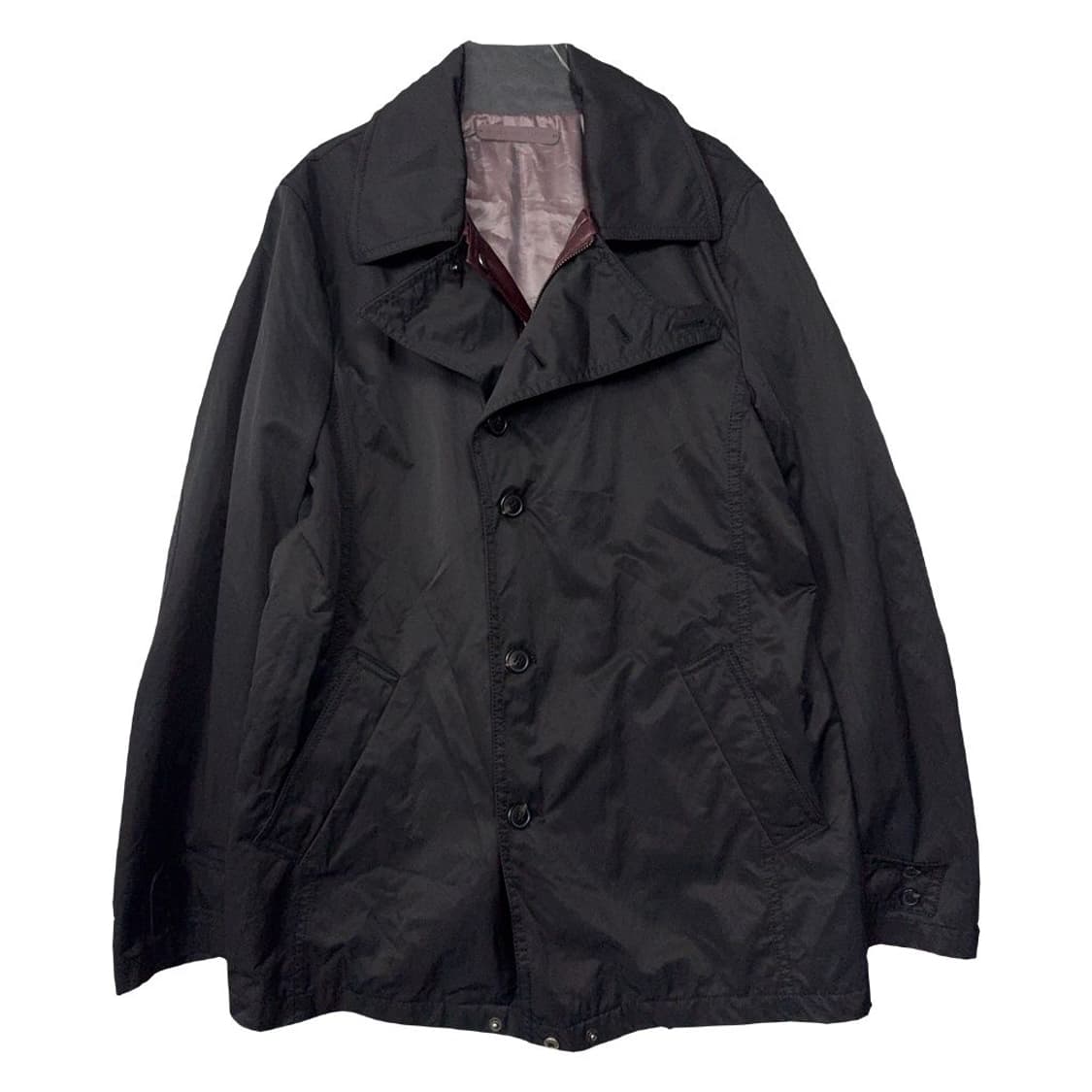 지이크 블랙 버튼 남성 클래식 나일론 코트 M 상품이미지1