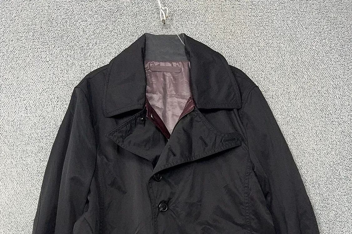 지이크 블랙 버튼 남성 클래식 나일론 코트 M 상품이미지3