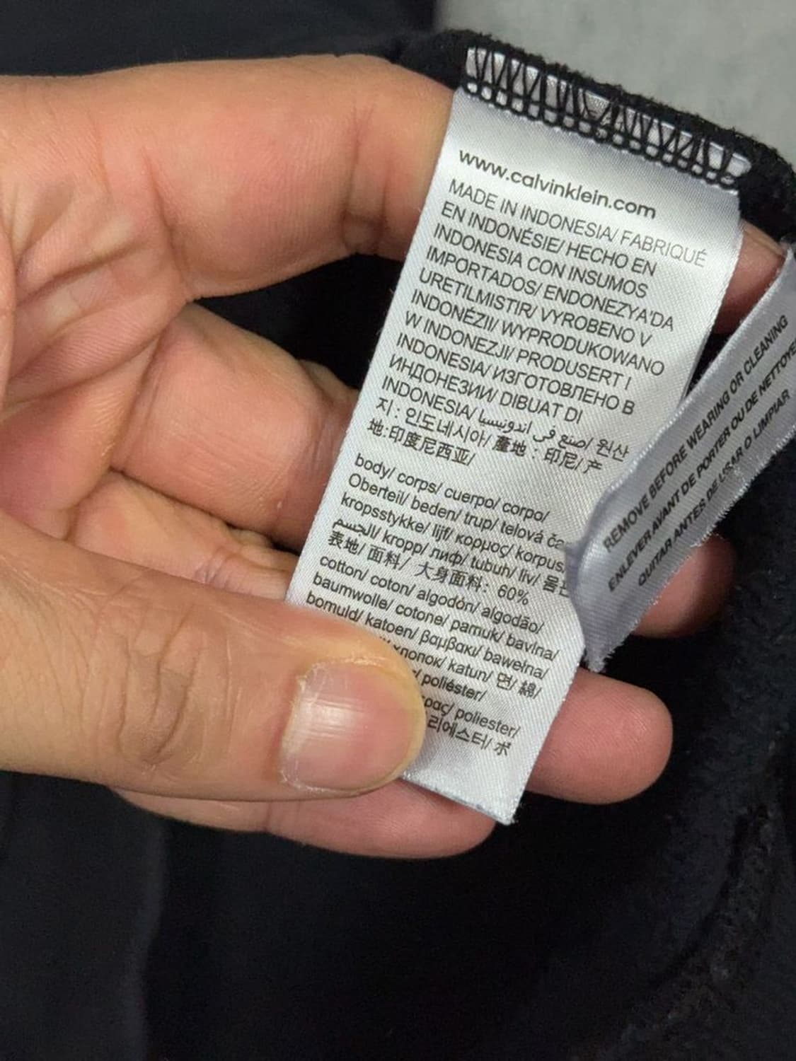 캘빈클라인 프린팅 블랙 맨투맨 L/G 상품이미지9