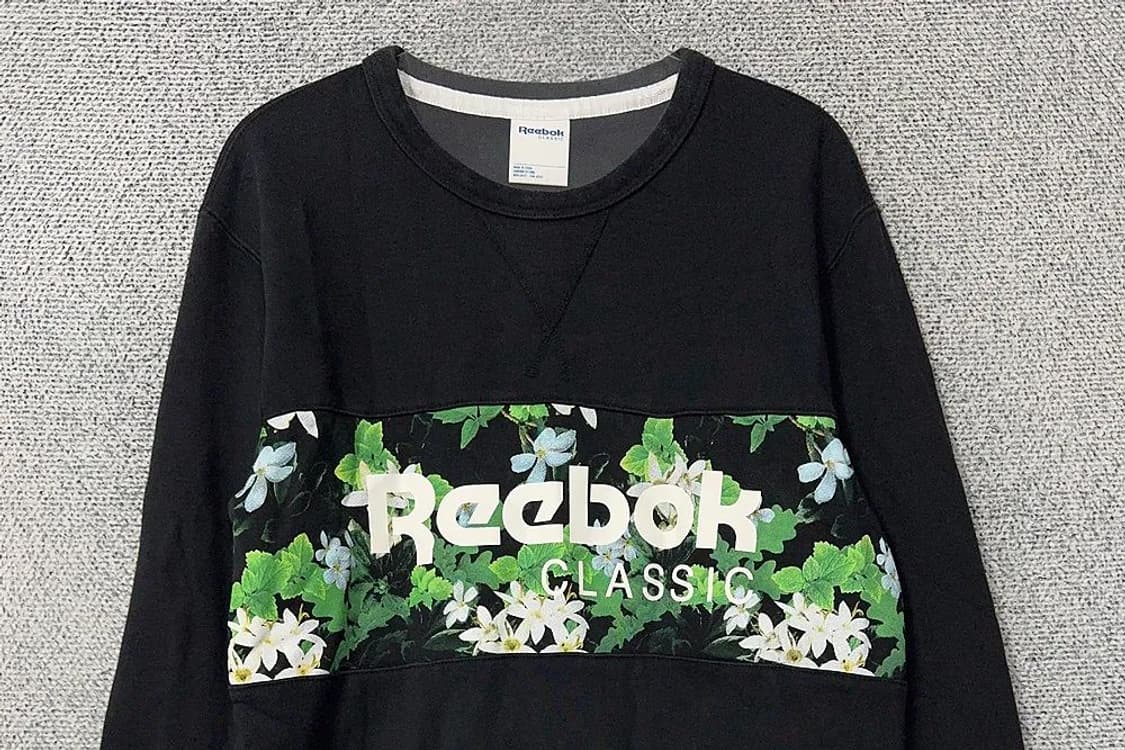 리복 프린팅 블랙 맨투맨 095 상품이미지3