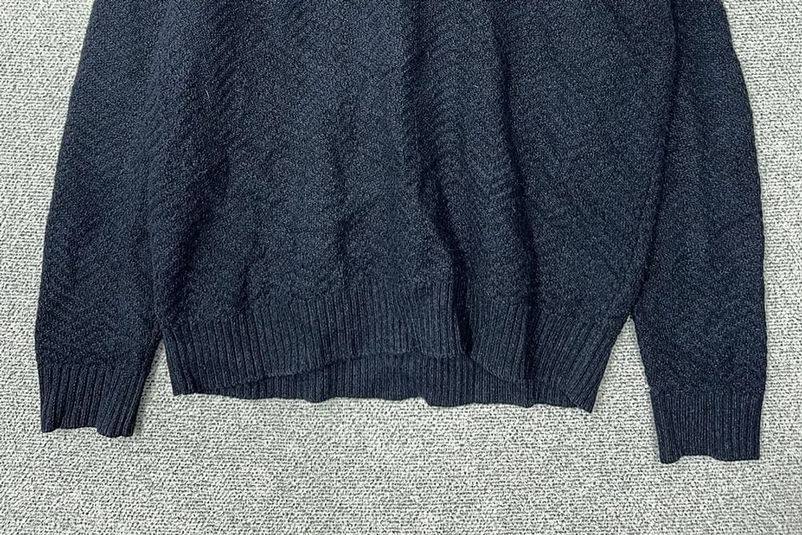 마인드브릿지 네이비 배색 캐주얼 남성 아크릴 니트 110 상품이미지4