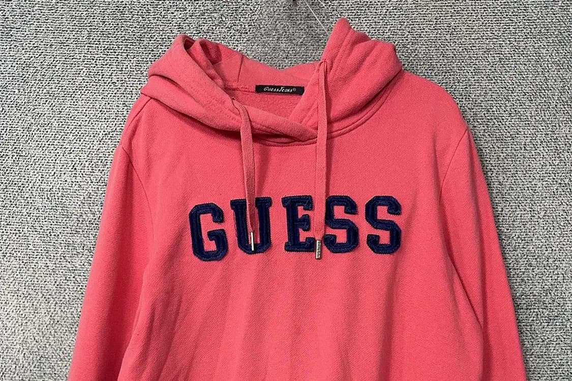 게스 스펠 로고 코랄 후드티 S 상품이미지3