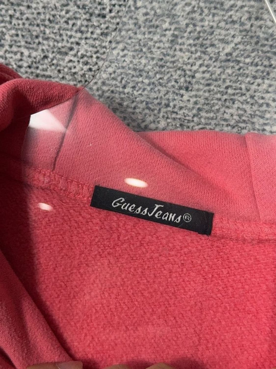 게스 스펠 로고 코랄 후드티 S 상품이미지8