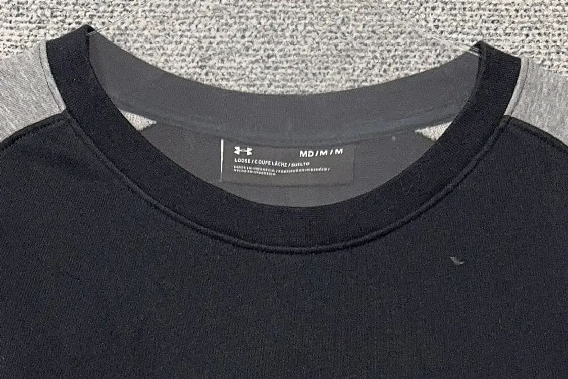 언더아머 프린팅 블랙 맨투맨 MD/M/M 상품이미지5
