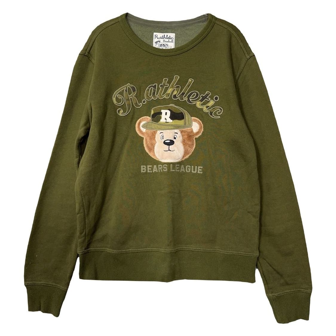 라틀래틱 프린팅 카키 맨투맨 L 상품이미지1