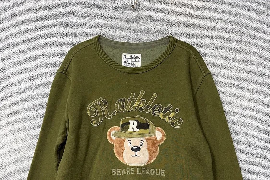 라틀래틱 프린팅 카키 맨투맨 L 상품이미지3